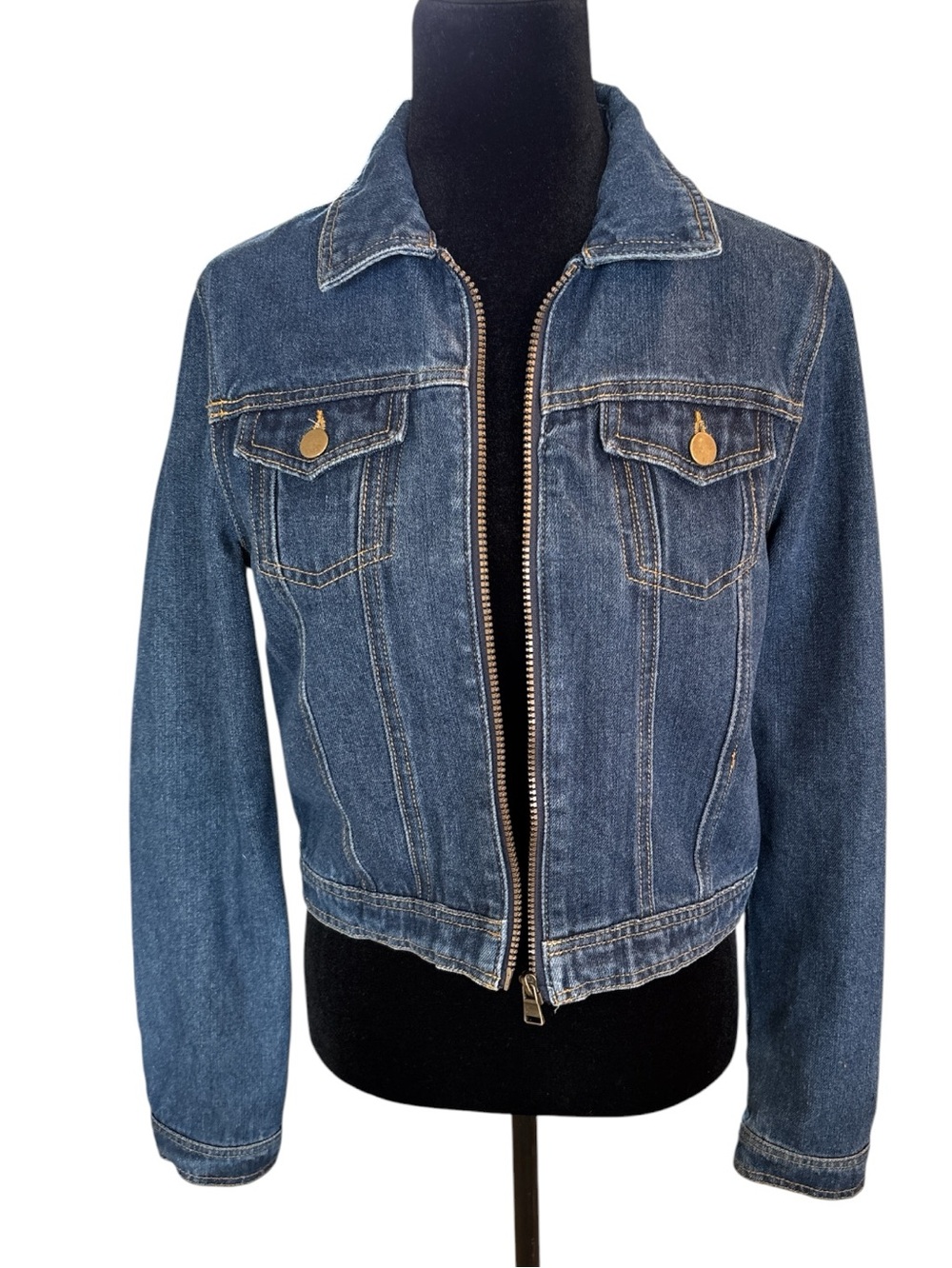 Highway Jeans Blue Denim with Gold Stitching